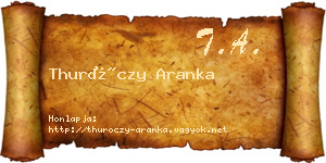 Thuróczy Aranka névjegykártya