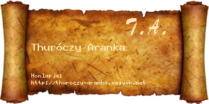 Thuróczy Aranka névjegykártya